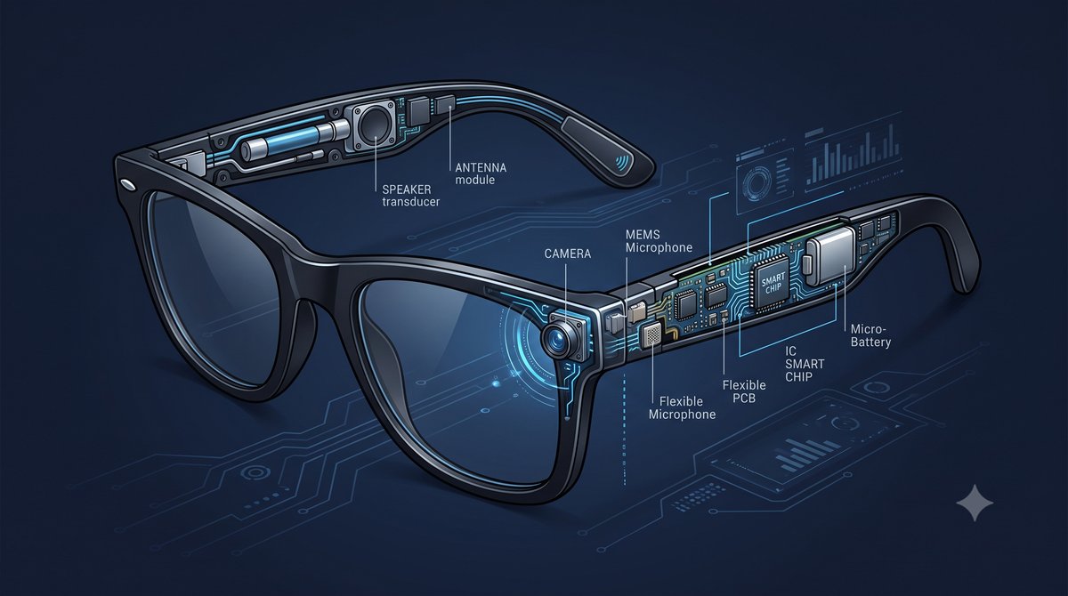 Tecnologia integrada nos óculos inteligentes Ray-Ban Meta